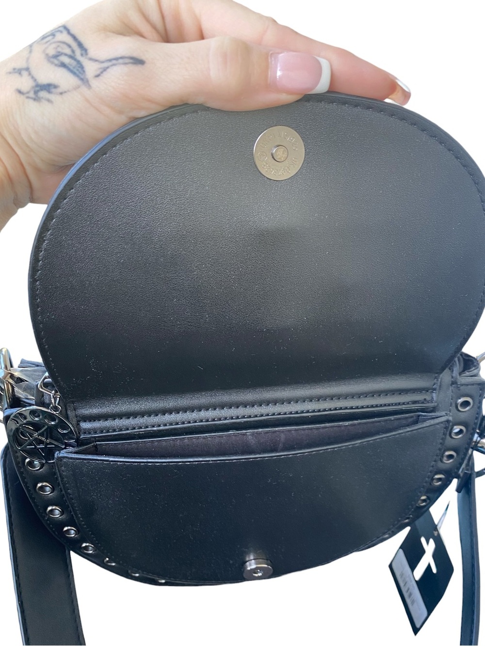 NWT Banned Alternative Vidiona Triple Moon Shoulder Crossbody PU Leather Bag - Picture 11 of 16